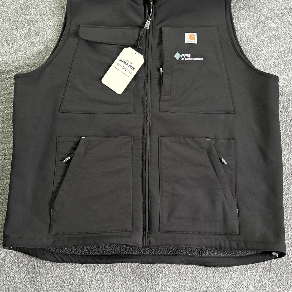 Carhartt Vest Mens 2XLT Black Super Dux Softshell Relaxed Workwear OV4999-M - Picture 10 of 12